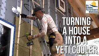 How and Why to Wrap a House in Continuous Insulation Rockwool ComfortBoard DIY [upl. by Ayit]