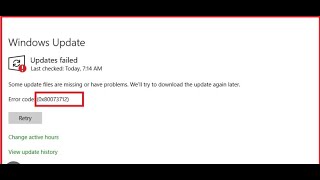 Windows Error Code 0x80073712  Windows Update Fail  Like Share Subscribe [upl. by Love28]