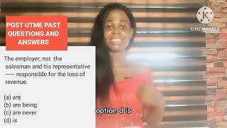 Post UTME Post UTME Past Questions Use of English [upl. by Eesyak]