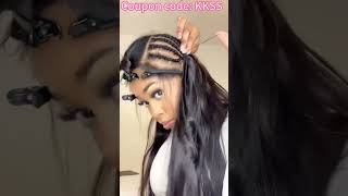 Amazing🥰 Detailed Sew In Tutorial For Human Hair Extension Mini Leave Out Installed Elfinhair [upl. by Cinnamon]