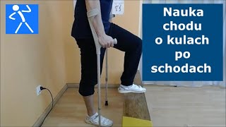 Jak chodzić po schodach z kulami  Wchodzenie i schodzenie I 🇵🇱 🇪🇺 [upl. by Neicul]