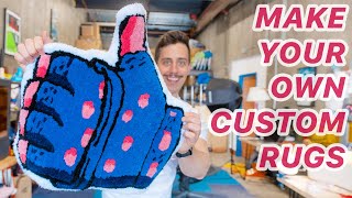 How to create your own custom rugs Tufting Gun Tutorial [upl. by Lejna]