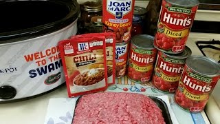 4 Ingredient Crockpot Chili [upl. by Lexi]