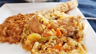 HOW TO MAKE ARROZ CON POLLO with vegetablesMEXICAN CHICKEN AND RICE with vegetables ❤ [upl. by Annal]