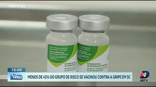 Campanha de vacinação contra gripe termina com baixa adesão em SC [upl. by Ardnaid]