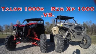 Honda Talon 1000R VS XP1000 VS RS1 DRAG RACE [upl. by Avner]