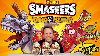 Zuru Smashers Dino Island Series 5 Mini Dinosaur Egg Over 10 Surprises AdventureFun Toy review [upl. by Jehu558]