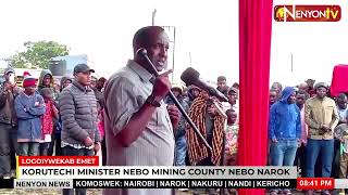 CS MINING JOHO GOVERNOR OLENTUTU AND SEN LEDAMA OLE KINA IN KILGORIS TO SORT OUT MINING PROBLEMS [upl. by Leeth356]