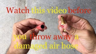 How to repair a damaged air hose [upl. by Edelstein]