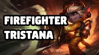 FIREFIGHTER TRISTANA SKIN SPOTLIGHT  LEAGUE OF LEGENDS [upl. by Shelli]