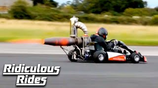 I Built A 100mph JetPowered GoKart  In My Shed  RIDICULOUS RIDES [upl. by Ettedualc]