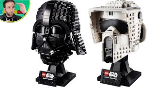 LEGO Star Wars Darth Vader amp Scout Trooper helmets My thoughts on 75304 amp 75305 [upl. by Anavlis]