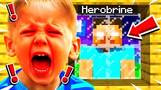 My LITTLE BROTHER RAGED When I DISGUISED As HEROBRINE [upl. by Acemat667]