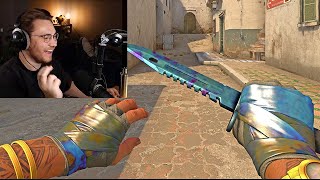 ohnepixel is amazed by full blue case hardened knives [upl. by Etnuad]