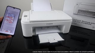 CANON PIXMA TS3151 HOW TO SCAN YOUR DOCUMENT PRINT amp SHARE TO OTHER PLATFORMS [upl. by High]