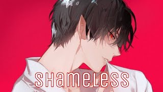 Nightcore↪ Shameless Lyrics Male Version [upl. by Yeroc251]