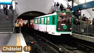 Châtelet  Ligne 11  Métro de Paris  RATP MP59 [upl. by Aerdua]