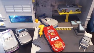 Mattel Disney Cars Rusteze Quick Change Playset Racing Center [upl. by Primalia]