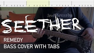 Seether  Remedy Bass Cover with Tabs [upl. by Saimerej]