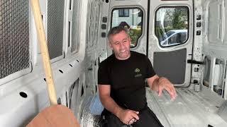 VW Crafter conversion floor insulation preparation and two leaky windows [upl. by Kiri]