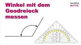 Geodreieck Stumpfer Winkel messen [upl. by Vaclav663]