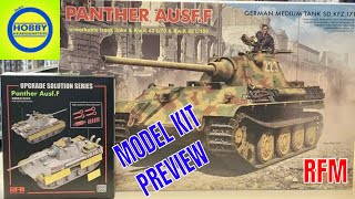 Panther F Ryefeild Models 135 plastic model kit kit preview Plus aftermarket set [upl. by Nagol541]