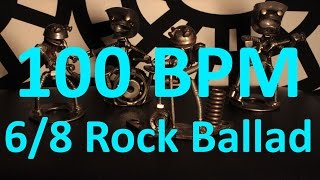 100 BPM  Rock Ballad  68 Drum Track  Metronome  Drum Beat [upl. by Medwin272]