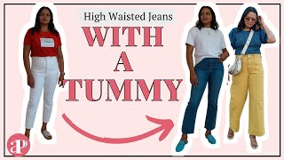 How to Wear a HIGH WAISTED JEANS even with a TUMMY  8 WAYS [upl. by Jennings102]