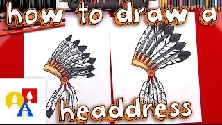 How To Draw A Native American Headdress [upl. by Roze]