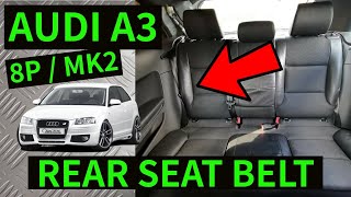 AUDI A3 8P  How To Remove Rear Seat Belt Removal Guide 20042012 [upl. by Jain]