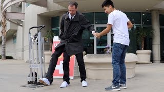 Three Legged Man Prank in USA  Julien Magic [upl. by Akeylah594]