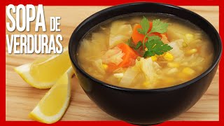 😋 Cómo Hacer SOPA DE VERDURAS Casera ► Receta Saludable con 🥕🌽🥔🧄 y [upl. by Owain475]