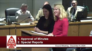 Peters Township Council  Regular Meeting  December 9 2024 [upl. by Mavis509]