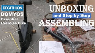 UNBOXING Domyos essential Exercise Bike step by step ASSEMBLE Domyos exercise bike VM130 DECATHLON [upl. by Lledrac193]