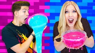 DIY Slime Challenge PrestonPlayz vs BriannaPlayz [upl. by Nnairrek]