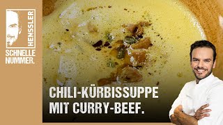 Schnelles ChiliKürbissuppe mit CurryBeef Rezept von Steffen Henssler [upl. by Harley]