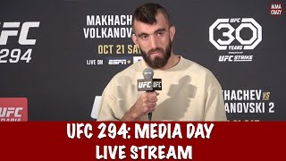 UFC 294 Makhachev vs Volkanovski 2 Media Day Live Stream [upl. by Ahsinyar206]