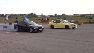 BMW E46 M3 vs E36 M3 vs M2 Comp DRAG RACE [upl. by Dearr]