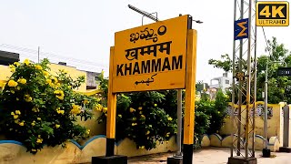 KMT Khammam Railway Station From Train Video in 4K Ultra HD [upl. by Judah]