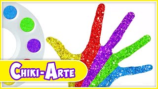 ChikiArte Aprende a Dibujar  Vamos a Aprender con Pintura Glitter de Colores para Manos [upl. by Terryn]