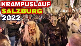 Krampuslauf in Salzburg 2022 [upl. by Vlada]