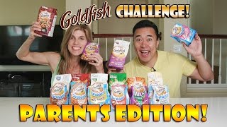 GOLDFISH CHALLENGE  PARENTS EDITION 16 Fishy Flavors [upl. by Anyar631]