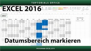 Datumsbereich im Kalender markieren  Download Excel [upl. by Nyrahtak]