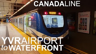 Complete Real Time Canada Line Ride  YVRAirport to Waterfront [upl. by Stander]