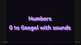 Numbers 0 to Geegol with sounds [upl. by Kletter]