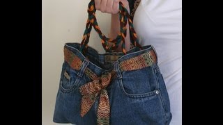 DIY Fashion Jeans BAG  recycled denim DIY Bag Vol 1A [upl. by Mccoy330]