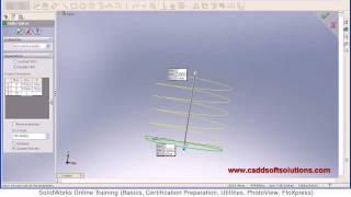 SolidWorks Helix Spiral Tutorial  Curves Tutorial [upl. by Yesllek]