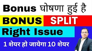 Bonus घोषणा हुई है I stock split I Bonus share I bonus share news I thangamyil I New Light apparels [upl. by Millur739]