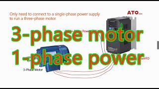 How to run 3phase motor with single phase power supply [upl. by Nigel]