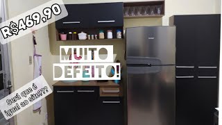 Cozinha compacta Emilly madesa PRETO Detalhes do armário e problemas [upl. by Isia]